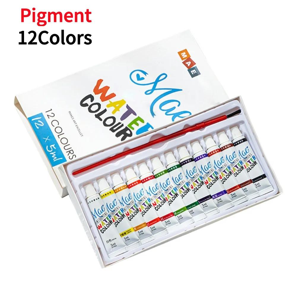 Mini Portable Watercolor Palette Set Watercolor Sketch Book with Binder Clips Portable Watercolor Travel Set for Travel Drawing