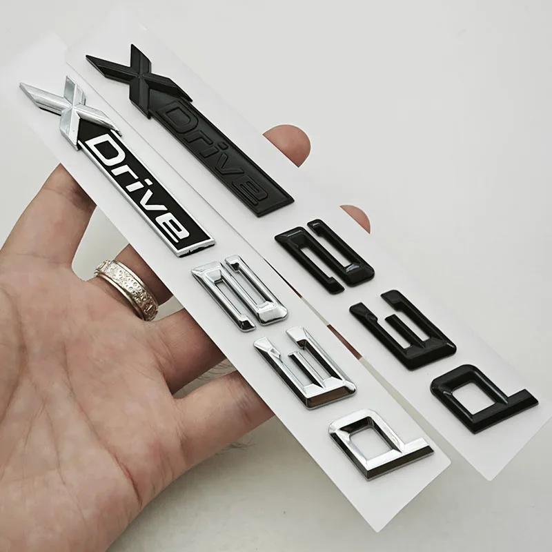 3D ABS Car Styling Logo XDrive 23i X Drive 23d Rear Trunk Badge Side Fender Emblem Decals For BMW X1 X2 X3 Exterior Accessoeies KF6