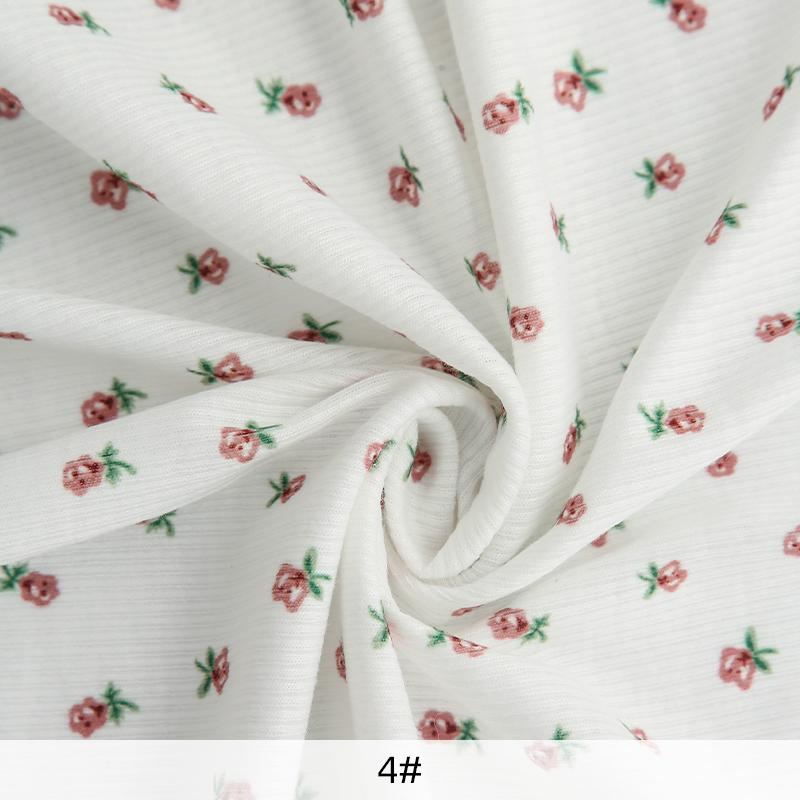45x140cm Elastic 2X2 Knitted Rib Fabric Spring Summer Dress Shirt Clothing DIY Handmade Cloth Sewing Material