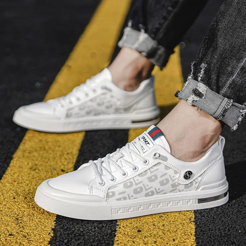 New Summer Shoes Mesh Surface Breathable Casual Mesh Shoes Youth Trend All Match Small White Men's Shoes