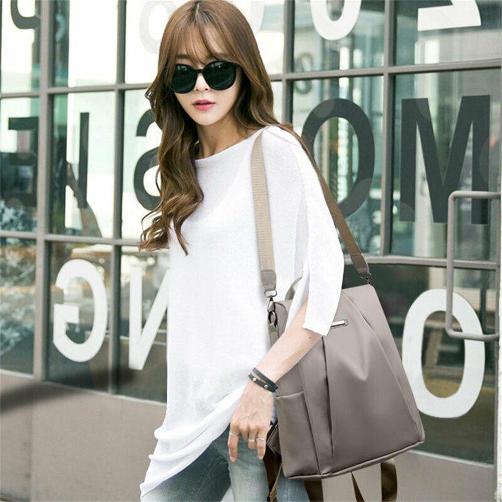 Praktische Damen Handtasche Schule Schultertasche Reisetasche Anti-Diebstahl-Rucksack Wasserdichter Rucksack