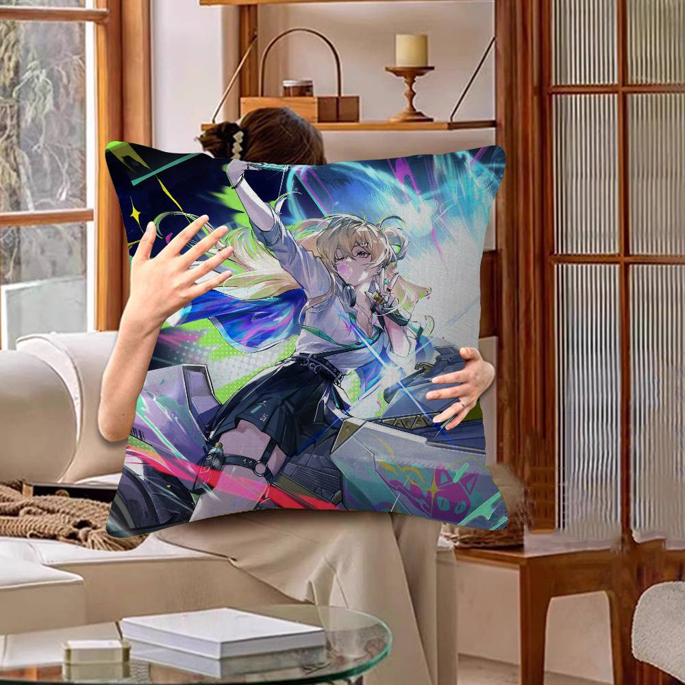 Lynae Mornye Pretty Anime Pillow Cushion Cover Pillowcase Living Room Sofa Home Decor Customized