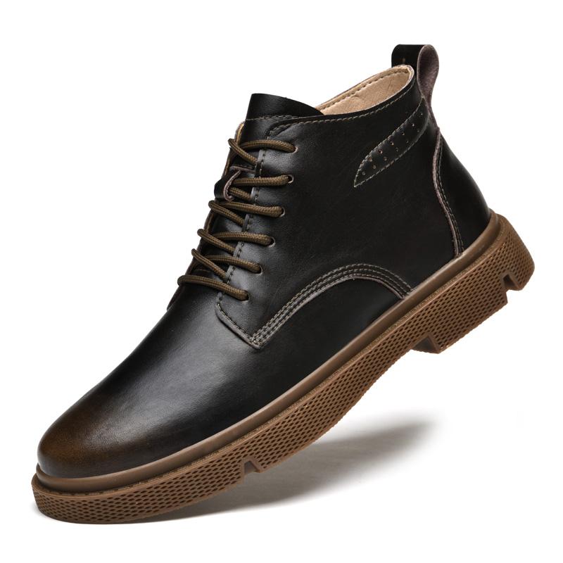 

Man Elevator Shoes Men Ankel Boots Height Increase Insole 6cm Outdoor Plus Size 38-44 44 верблюд