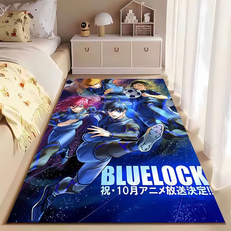 "Blue Lock Soccer Anime Design" suitable as a non-slip mat for the living room or bedroom sofa