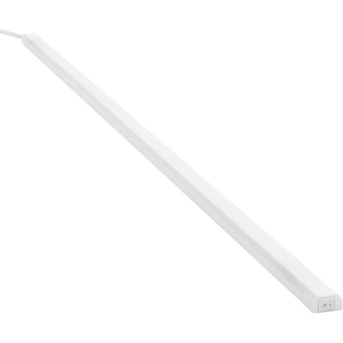 SEBSON Réglette LED Cuisine 80cm Avec Prise 230V Et Interrupteur,Blanc Neutre 4000K,12W,1000lm