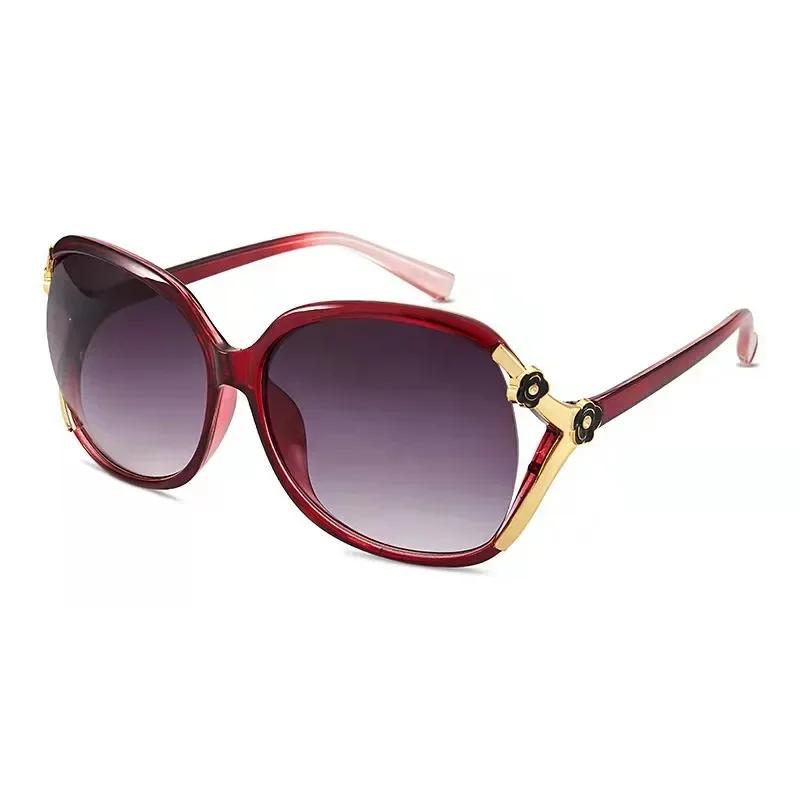 New Large Frame Circular Shape Sunglasses Women'S Brand Designer Fashion Sun Glasses Women Driving Eyewear Uv400