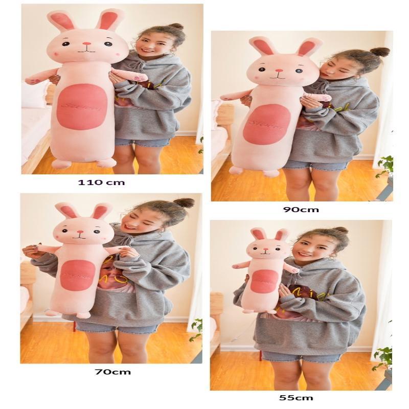 55cm Long Bar Animal Cartoon Plush Pillow Comfortable Stuffed Doll Cushion for Bed Sofa Travel Nap Portable Use