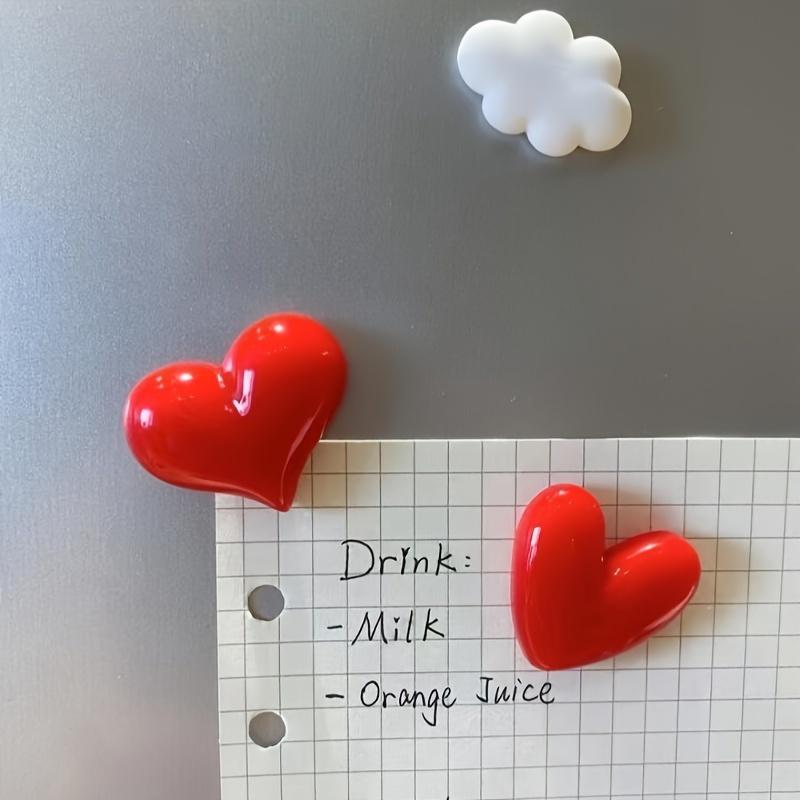 2er Set Herzförmige ABS Kühlschrankmagnete - Perfekt für Heimdeko & Valentinstagsgeschenk, Magnete für Kühlschrank