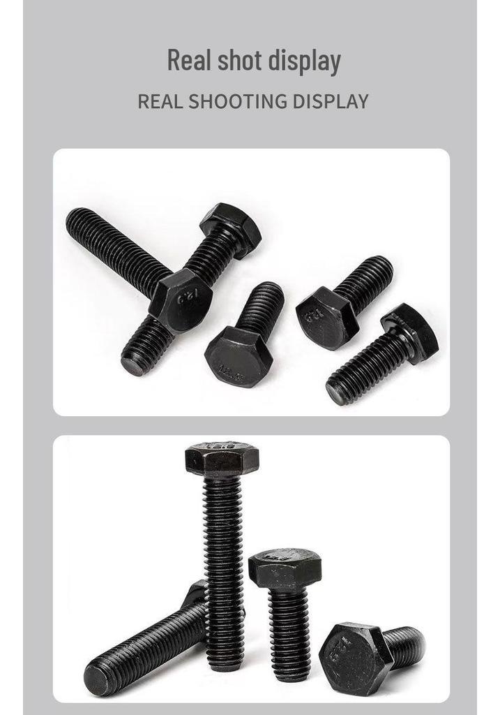 High Strength Class 12.9 Hex Bolt Set: M4-M16 Sizes