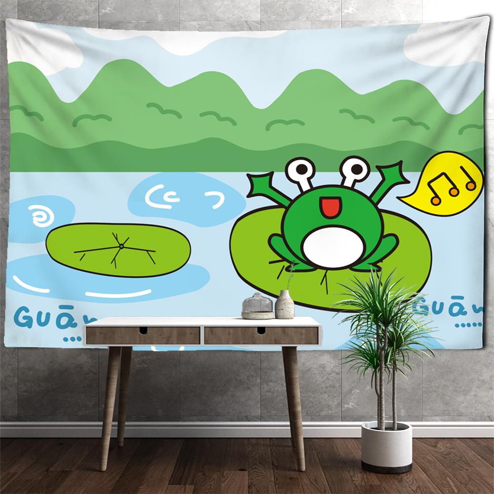 Colorful Cartoon Animal Tapestry Wall Hanging Hippie Bohemian Lovely Fresh Polyester Printing Children's Bedroom Home Decor