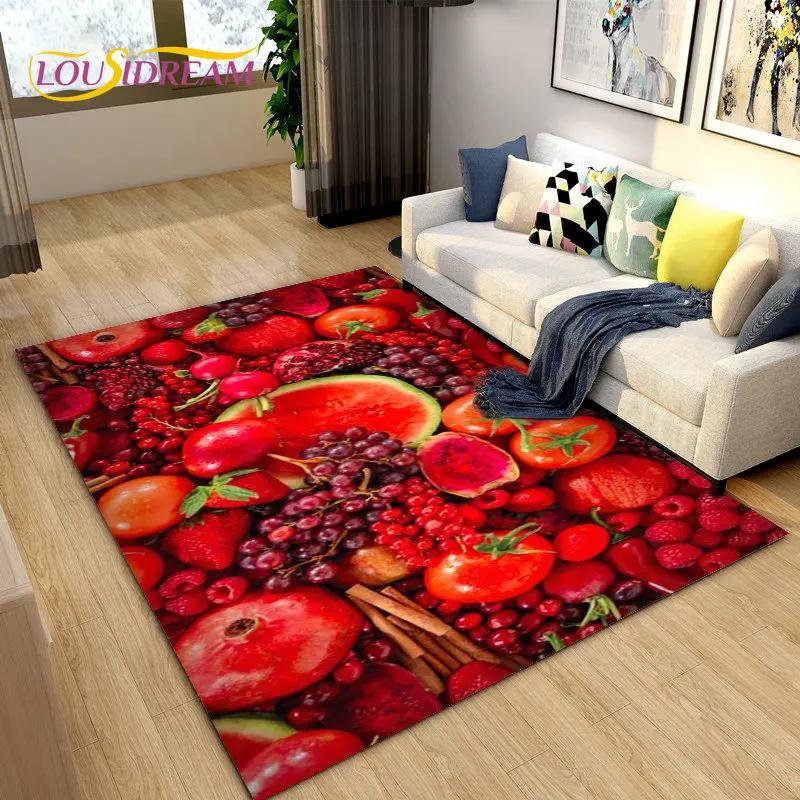 

Fruits Vegetables Kitchen Mat Area Rug Carpet for Living Room Bedroom Playroom Sofa decor home Non-slip rug Floor Mat Soft 40x60cm