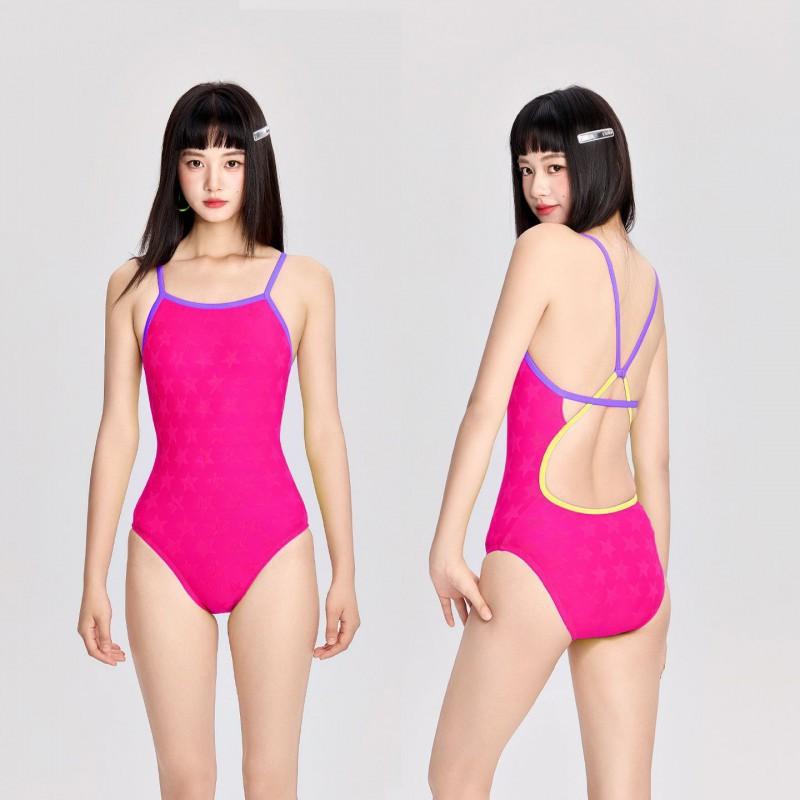 

Five-pointed Star Swimsuit Women s High-quality One-piece Triangle Professional Racing Swimming Pool Training 2XL розы красного
