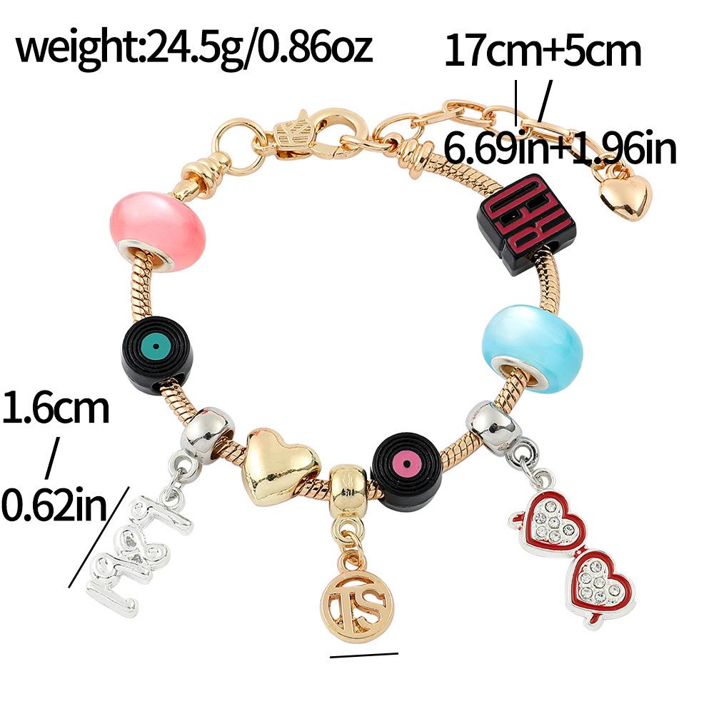 Braccialetto a tema Taylor Swift, Multicolore, Regalo per Fan