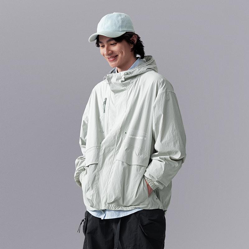 Li Ning CF Print Letter Hooded Zip Jacket Men Jacket AJDU249-3