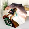 The Legend of Zelda Print Automatic Open Close Umbrella, Portable Foldable Umbrella, for Outdoor Commute Camping Trip, Ideal Birthday Gift