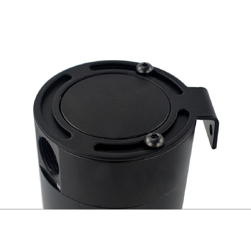 Baffled Oil Catch Can Tank 2-Port Universal 3/8" Npt Inlet Outlet