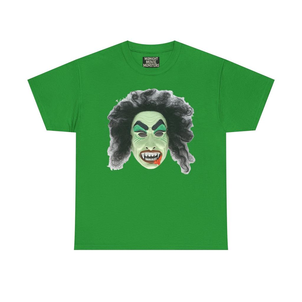 Vintage Vampire Halloween Mask T-Shirt Unisex Heavy Cotton Tee Spooky Shirt