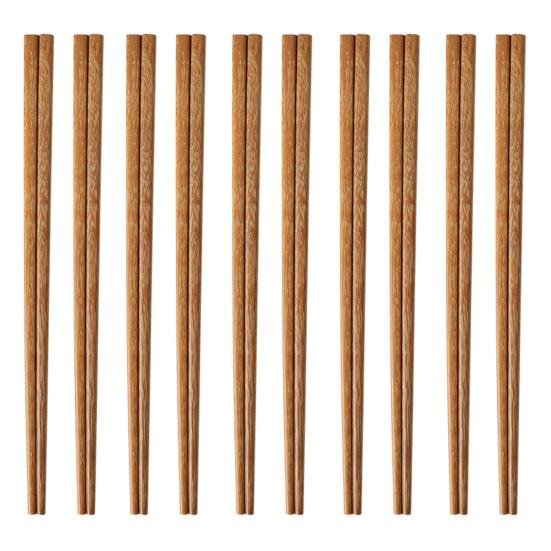 10 párů hůlek Protiskluzové Přírodní dřevo odolné vůči vysokým teplotám Čínské japonské hůlky Kuchyňský přístroj