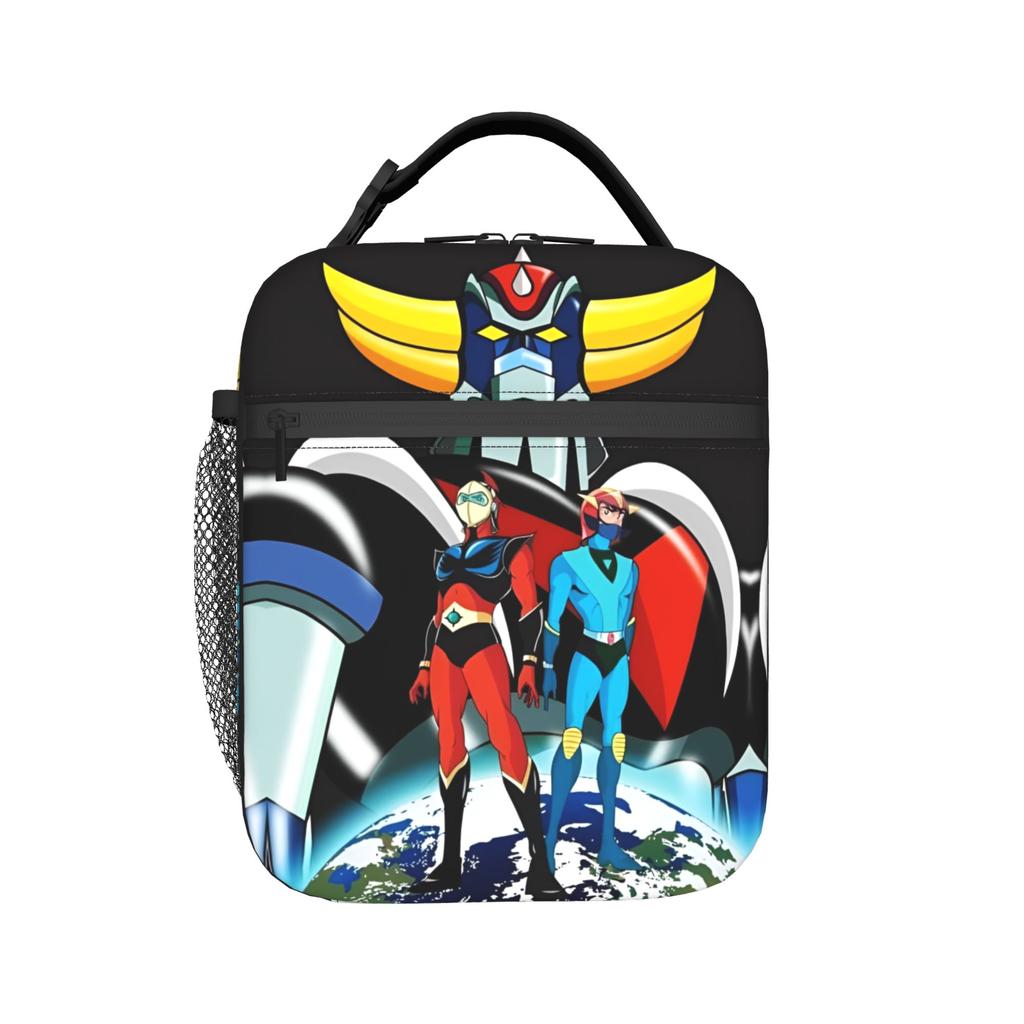 Custom Robo Grendizers Insulated Lunch Bags for Outdoor Picnic Anime Waterproof Cooler Thermal Lunch Box Unisex