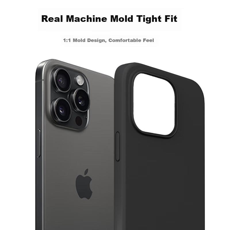 IPhone 15 Pro Case, IPhone 15 Pro Protective Cover, Full Protection Upgraded Liquid Silicone Shockproof Ultra-Thin Soft Case, Elegant Black SG-01