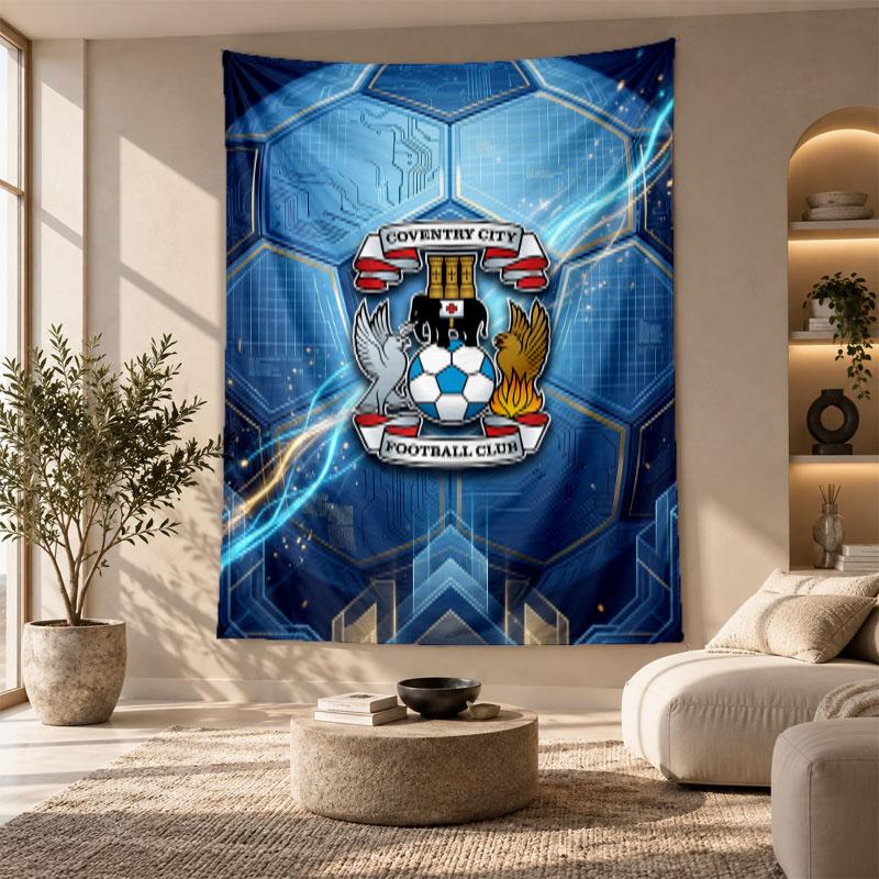Decorative Tapestry,Coventry City Football Printed Wall Art, Lightweight Wall Hanging For Bedroom Background