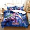 Kawaii Honkai Star Rail Bedding Set Printed Bed Set With Pillowcase Duvet Cover Single Double Queen King Size Adult Kid Bedroom