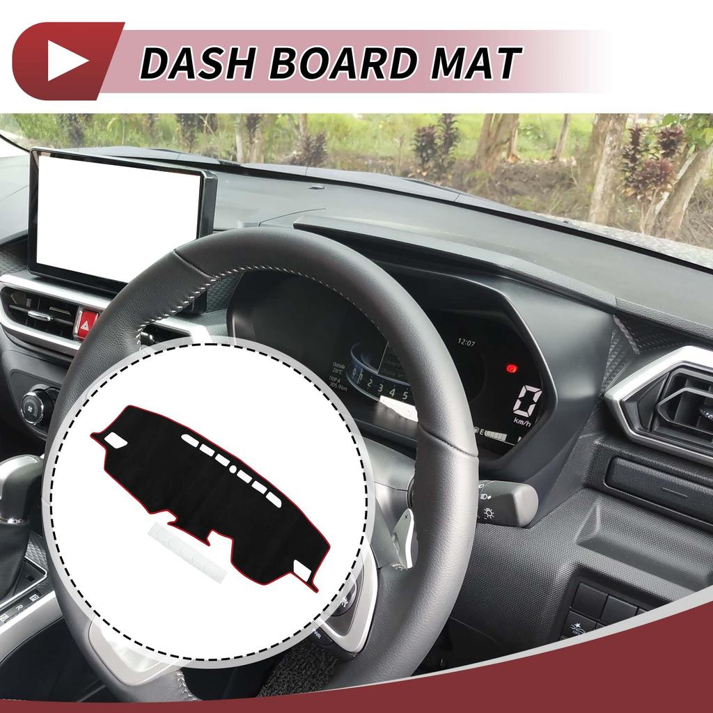 Dashboard Mat (Toyota Raize / Daihatsu Rocky – Anti-Glare, Suede Finish, Non-Slip Backing)