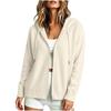 Women's Zip-Up Hooded Knit Cardigan Top for Layering