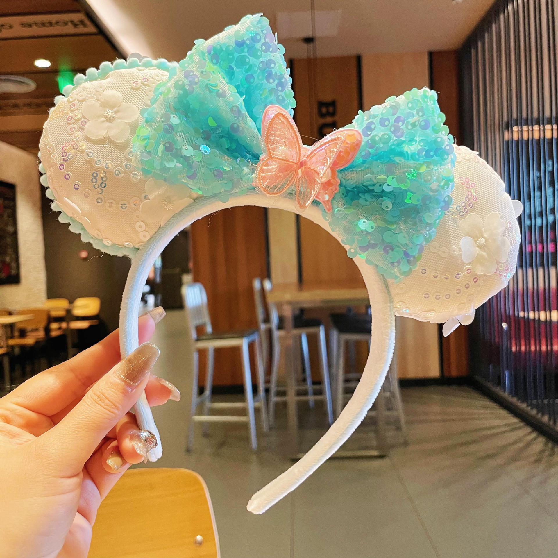 

Новые аксессуары для волос с повязками на голову для женщин с высокими черепами, милые и забавные аксессуары для волос с изображением русалки из мультфильма, парк развлечений 12CM