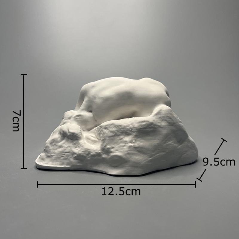 Реплика гипсовой статуи Родена Даная Настольное украшение Креативное произведение искусства Украшения Фигуры Скульптура Эстетичный декор для комнаты