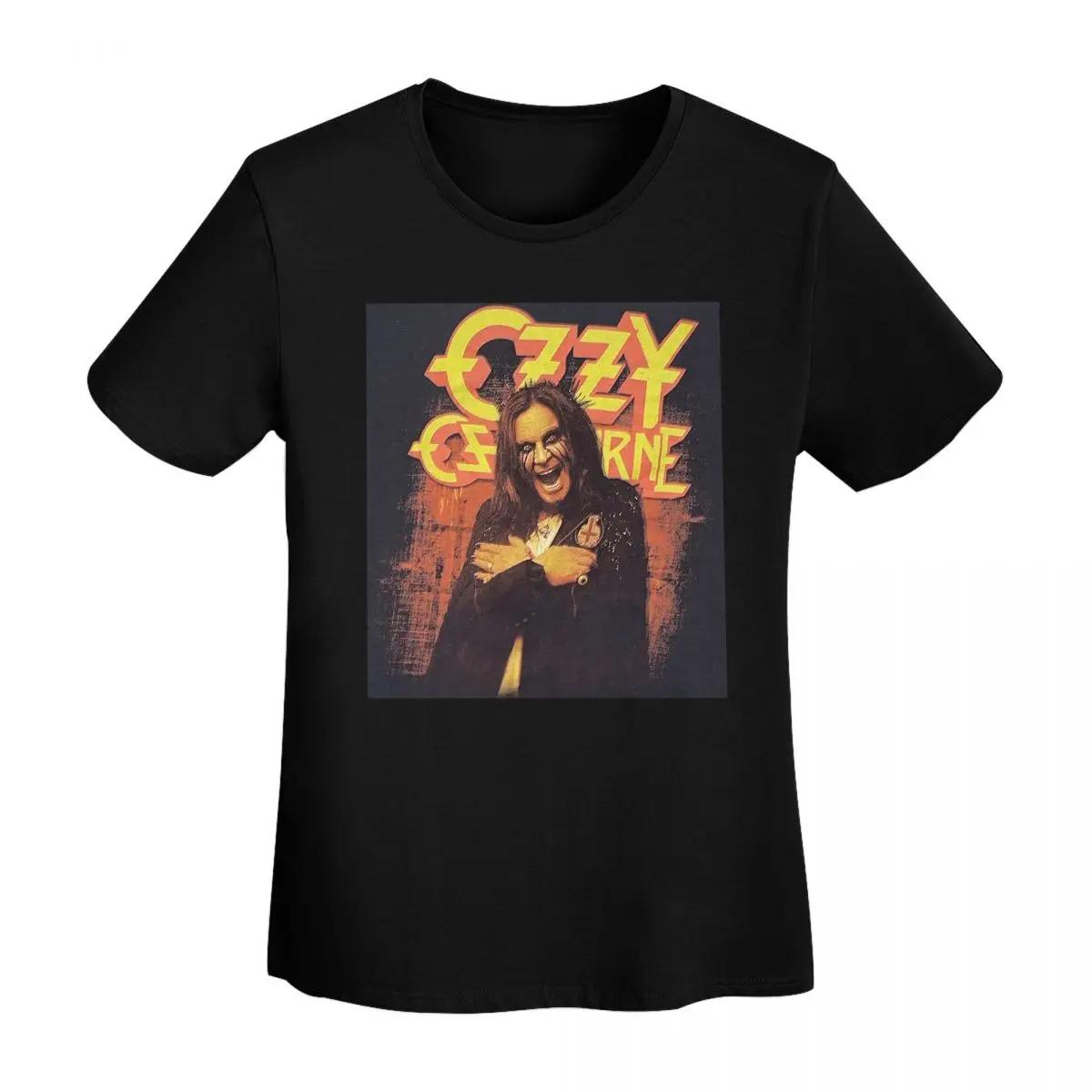 

Ozzy Osbourne Merch TShirt Women Short Sleeve T Shirts Crew Neck Streetwear Cotton Summer Tees Streetwear 4XL