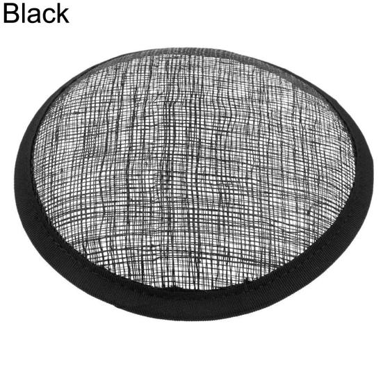 Women Sinamay Cocktail Hat Fascinator Round Base Millinery DIY Craft Accessory
