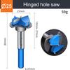 Large Size Drill Bit Boring Woodworking Hole Saw, Carbide Steel Hinge Cutter Tool for Wood Plastic Plywood Blue