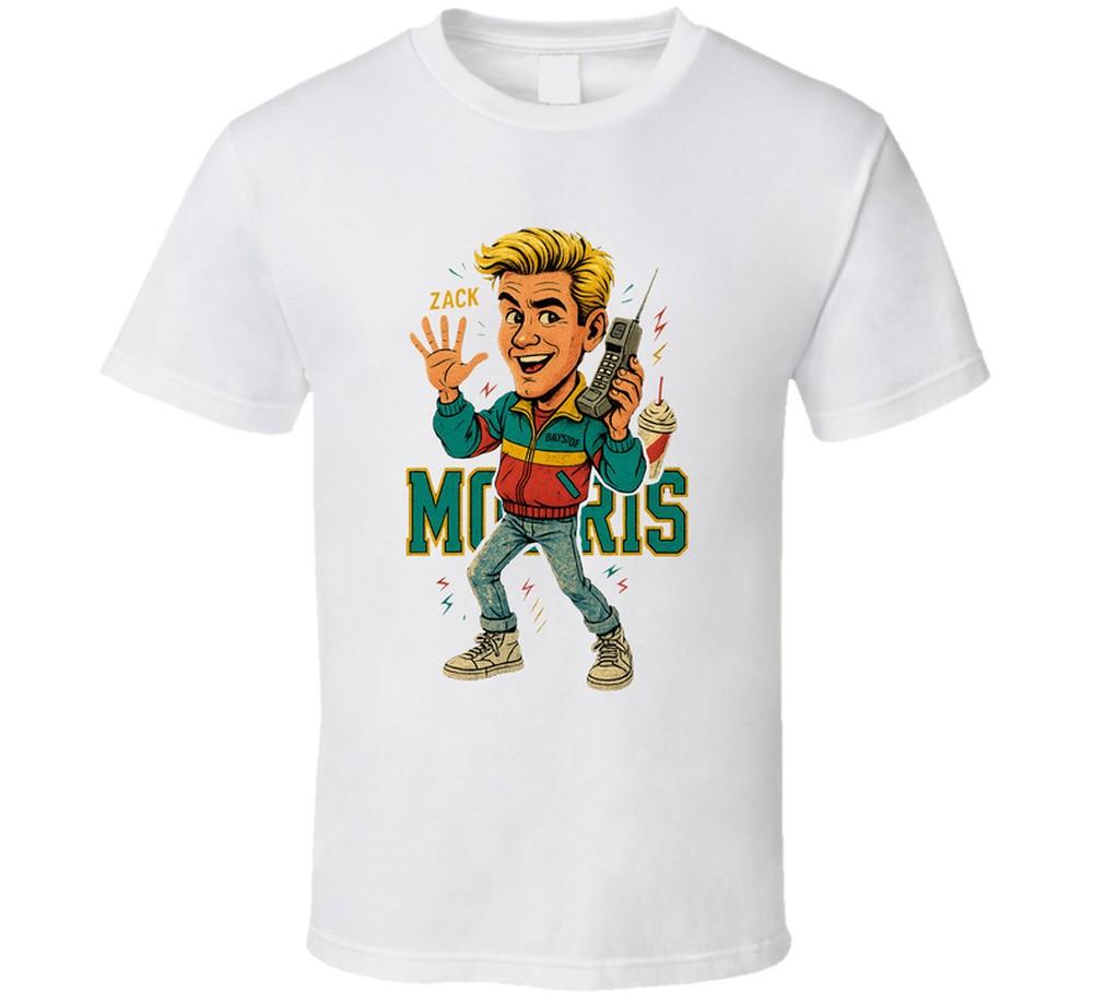 

Zack Morris Saved By The Bell Caricature Retro Look Fan T Shirt Mens Womens Tees Top XL