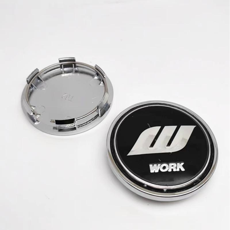 4pcs 62mm 58mm Wheel Center Cap VS W Work Car Styling Rims Hubs Cover Dustprrof Accessories