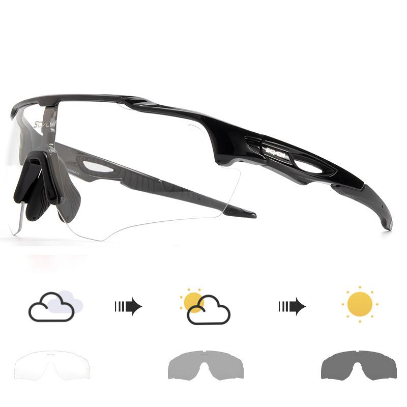 

SCVCN Photochromic cycling glasses for mountain and road bikes, suitable for day and night use, outdoor sports windproof glasses 02