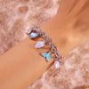 Ocean Starfish Shell Conch Charm Bracelets for Women Delicate Chuny Chain Imitation Pearl Fishtail Bracelet Wristband Jewelry