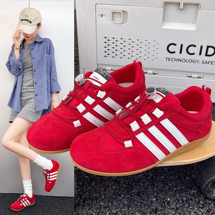 Retro German Training Shoes Women's 2025 New Summer Soft-soled Forrest Gump White Shoes Flat-soled Versatile Casual Sports Shoes