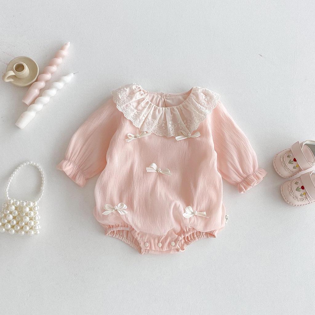Sweet Princess Romper - Newborn Baby Girl Autumn Outfit for 100 Days to 1 Year