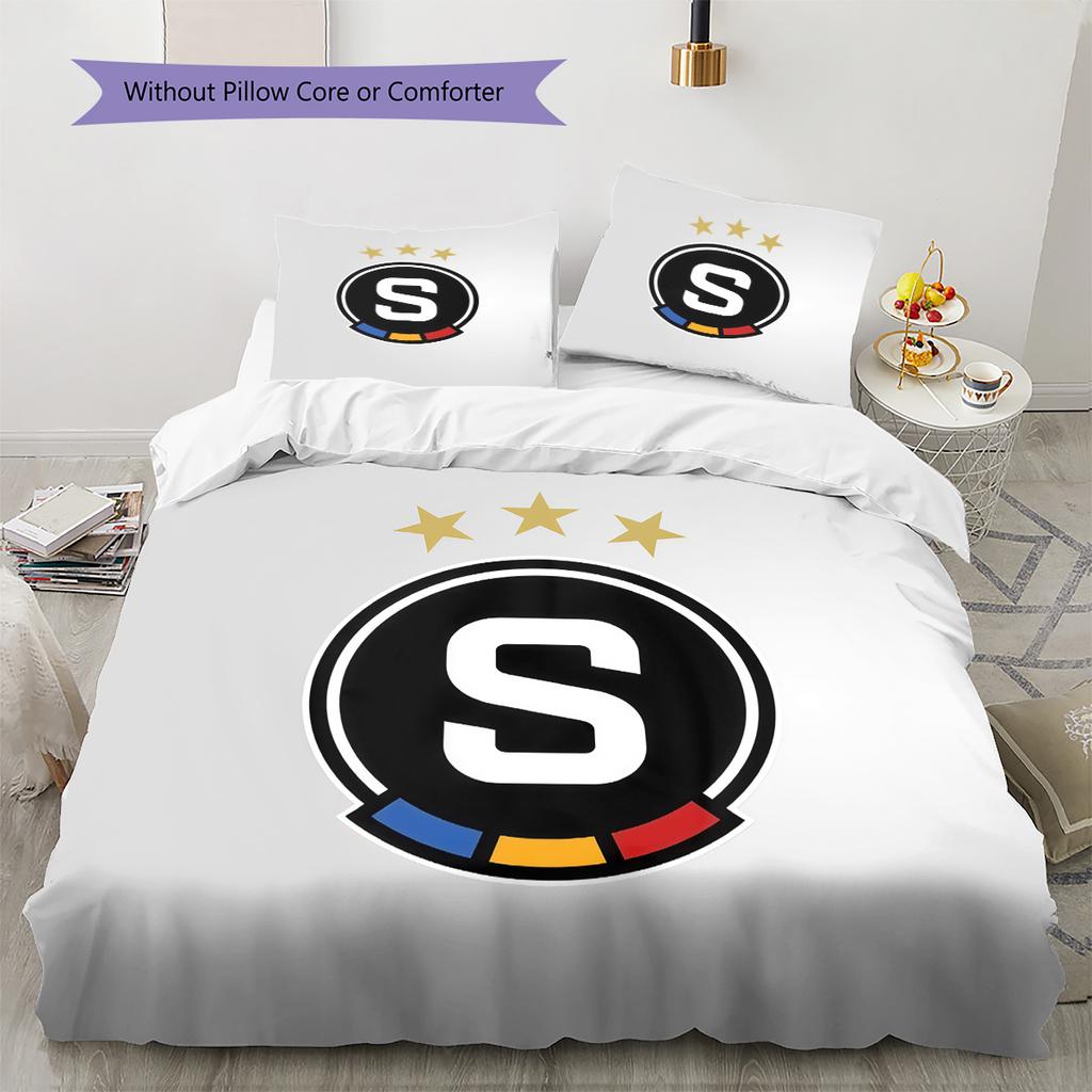 AC Sparta Praha Pattern Bedding Quilt Set  Home Decoration  Gift (1 * duvet cover + 2 * pillowcase  without core)