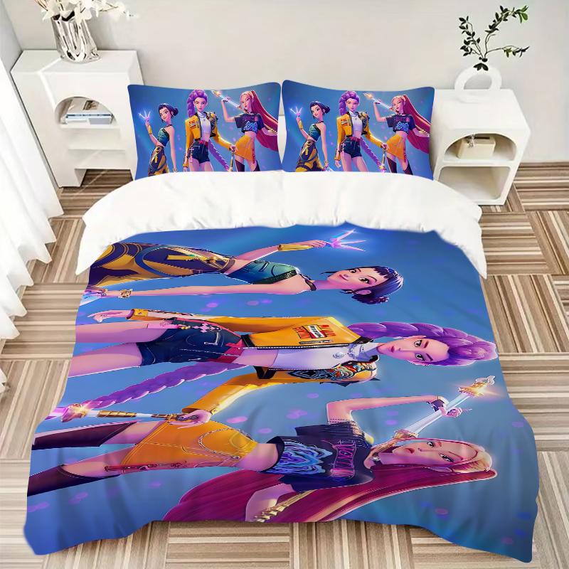3Pcs Superhero Trio Action Bedding Set Soft Fabric Duvet Cover Pillowcases Home Xmas Halloween Gift 1 Duvet Cover 2 Pillowcase S1331