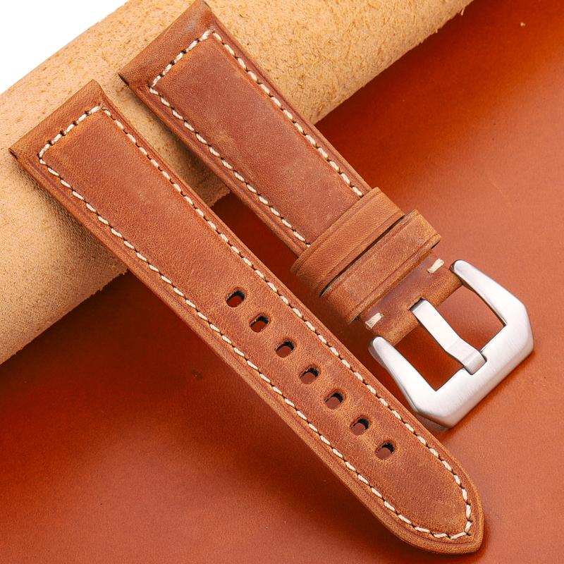 

Ремешок для часов из натуральной кожи, браслет 20, 22, 24, 26 мм, женский, мужской, масляный, вощеный, кожа, синий, зеленый, красный, коричневый, ремешок для часов, стальная пряжка 20mm