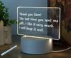 Writing Board Night Light Lamp Baby Transparent Acrylic Led Lights 3D Message Board Night Lights For Bedroom Desk