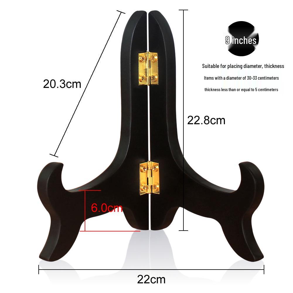 Solid Wood Decorative Plate & Frame Stand for Photos, Crafts, Porcelain, and Pu'er Tea Cakes