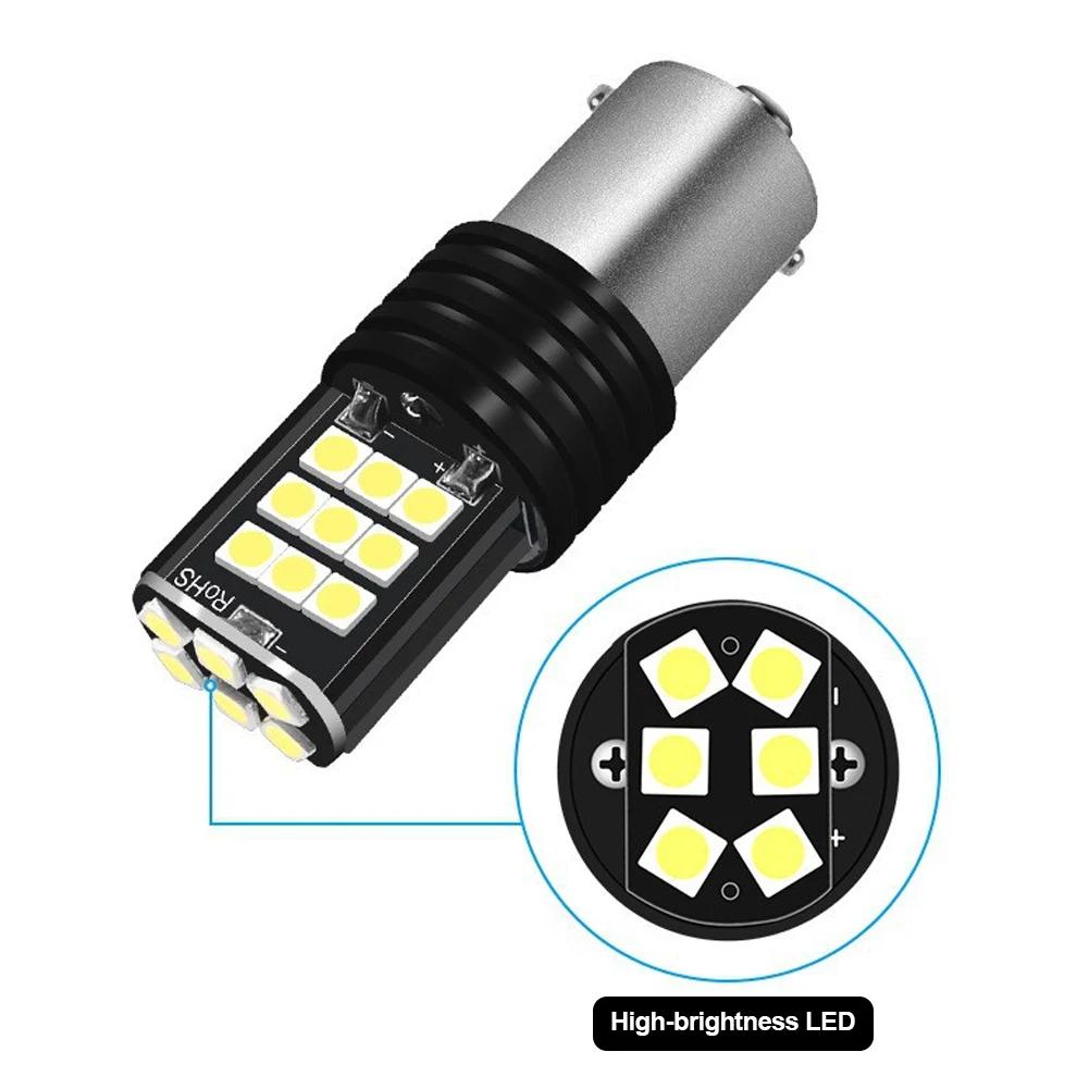Car LED Reversing Lights Parking Brake Lights Turn Signal Lights White Red BA15S LED 1156 1157 7440 BAY15D Bulb 3030 Bulbs