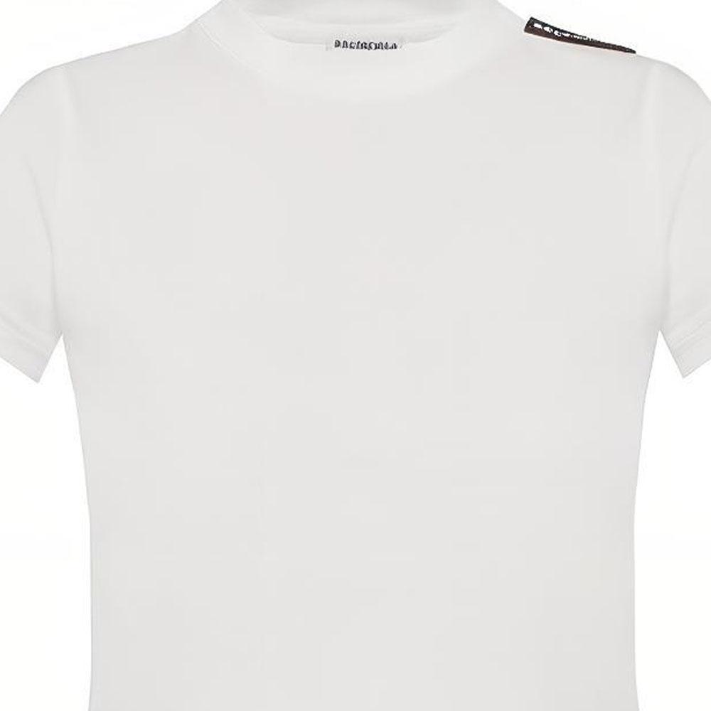 Balenciaga T Shirts Women's White Crew Neck Moderate 571213TEVB69044