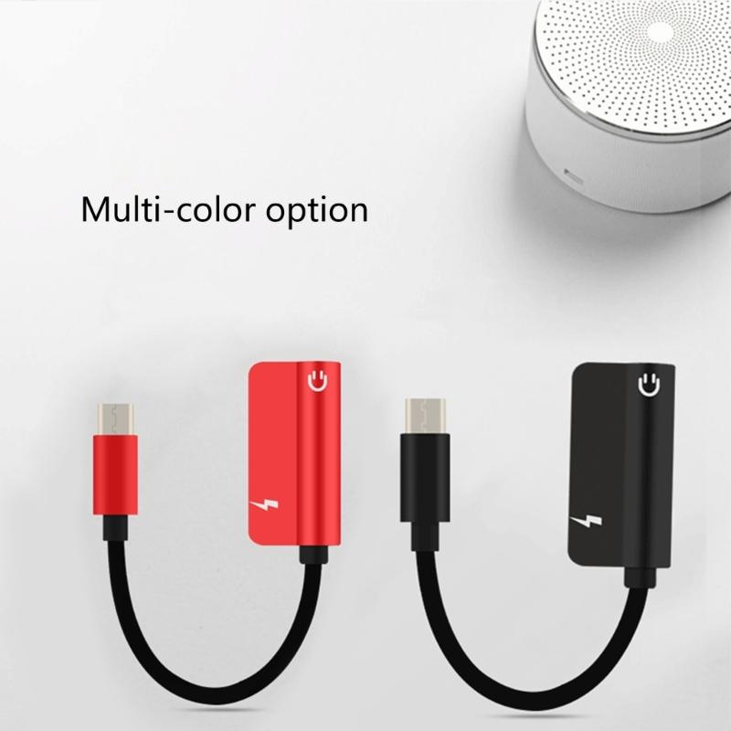Two Function Type C To 3.5mm Converters Supports Sound Output and Quick Charge