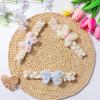 New baby head flower, lace bow baby elastic fontanelle headband, children's headgear