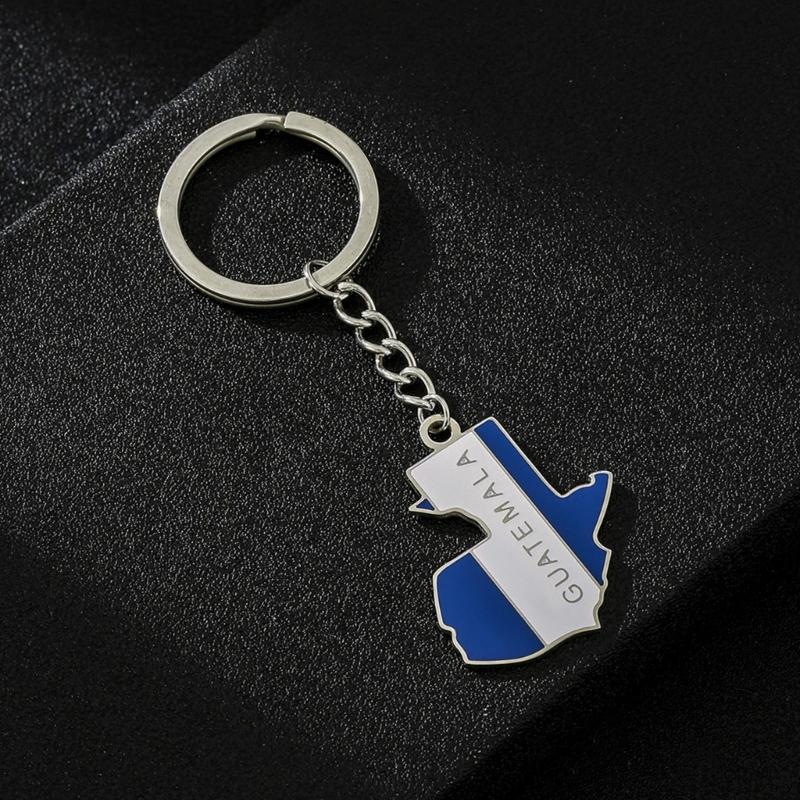 Guatemala Map Flag Keychain Ethnic Style Keyrings Jewelry Accessory for Bags