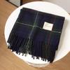 Plaid Scarf Women's Autumn and Winter Ins Girl Korean Version Versatile Thickened and Lengthened Imitation Cashmere Shawl Warm Student Scarf